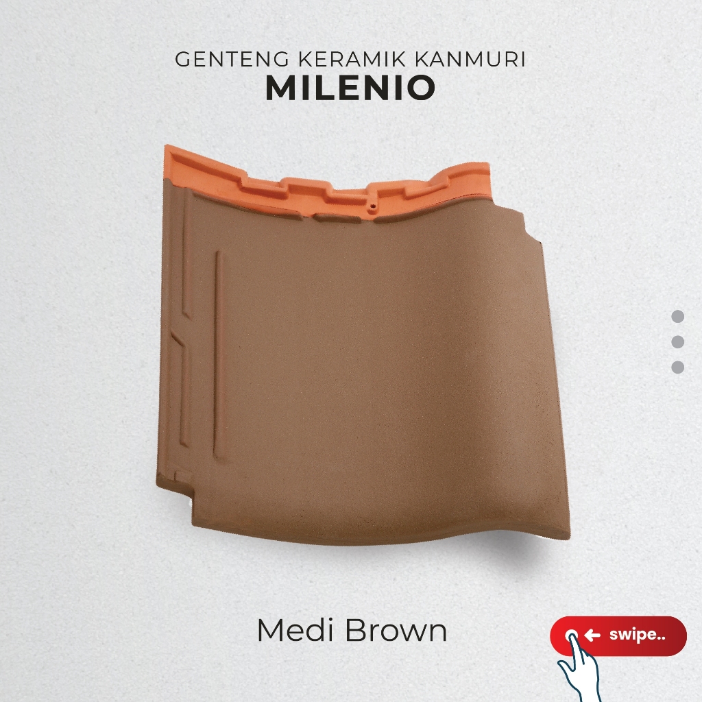 Kanmuri Milenio Medi Brown Genteng Keramik Original
