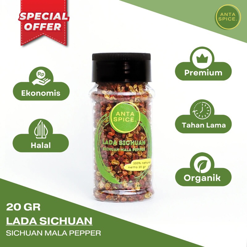 

Lada Sichuan / Andaliman / Mala Sichuan Szechuan Pepper 20 Gr