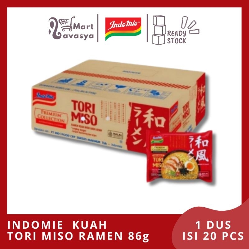 INDOMIE KUAH TORI MISO RAMEN 86g - 1 DUS ISI 20 PCS - KOTA BANDUNG - LAVASYA MART