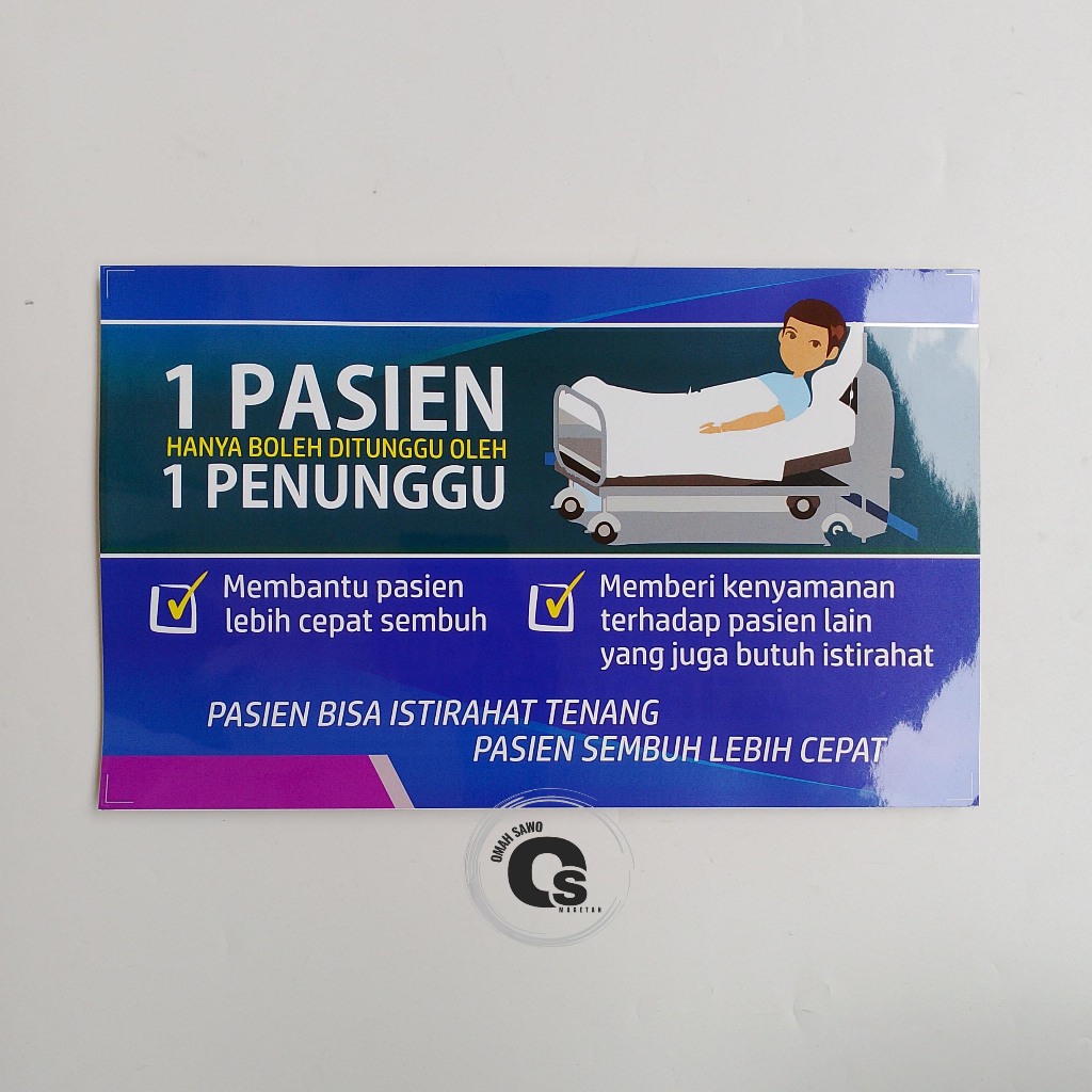 

Stiker 1 Pasien 1 Penunggu - Penunggu Pasien - Stiker Vinyl