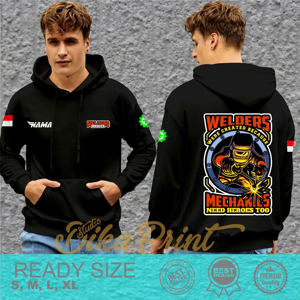 Jaket Hoodie Mechanic Welder Indonesia Bahan Nyaman Dan Adem