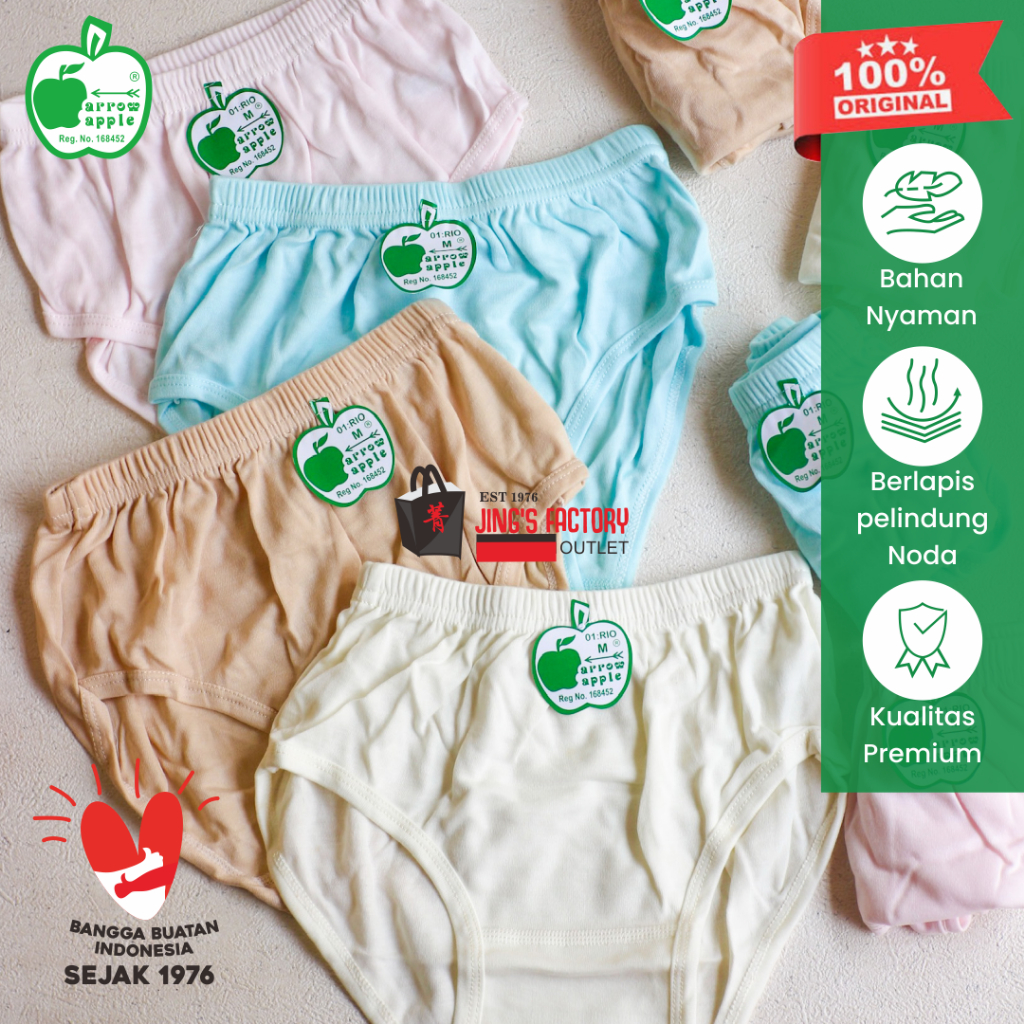 100% CD Apel Asli RIO(Bis)  Model Terlaris / Arrow Apple - Celana Dalam Wanita Apel / CD Dewasa