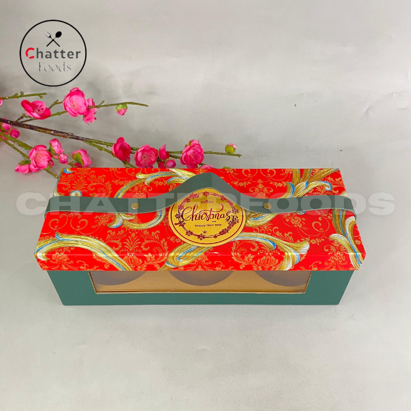 

Box Natal 3 Toples Jar/ Box Bentuk Kotak Natal Model Jinjing/ Kotak Kue Kering Natal Buka Tutup