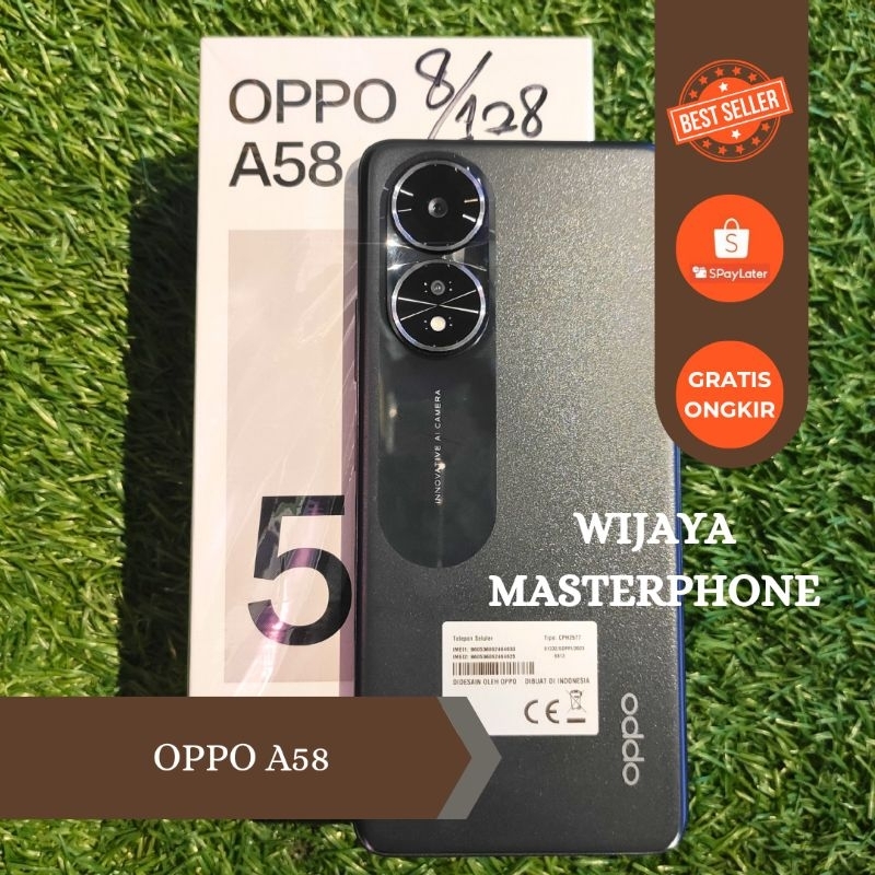 oppo A58 Ram 8GB Internal 128GB HP Second Seken Bekas Fullset [murah] hp murah