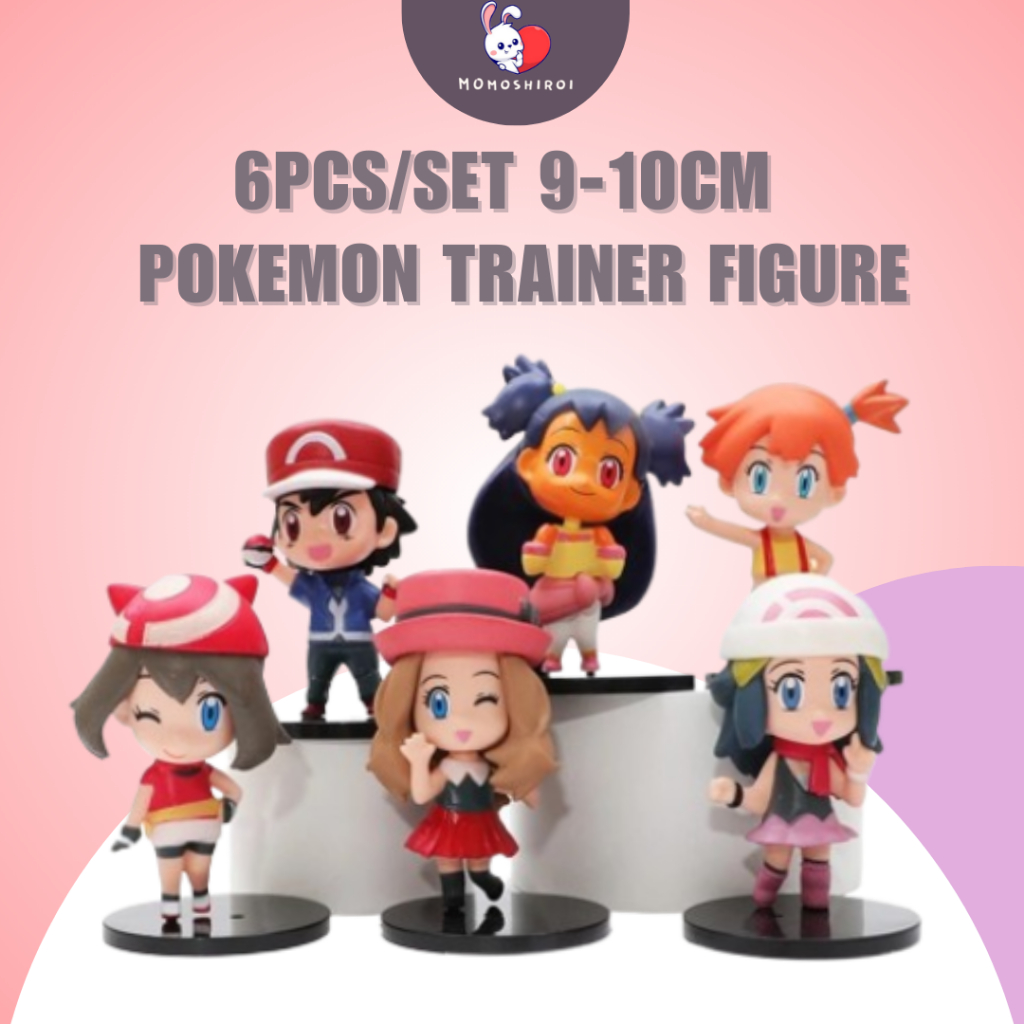 Action Figure Pokemon Trainer Satoshi - 6 Pcs Random
