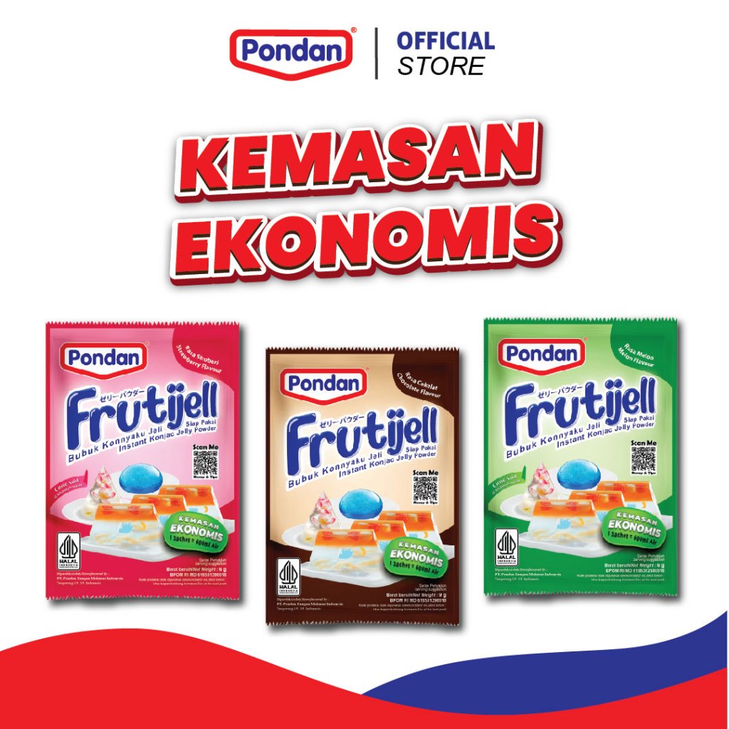 

(DISKON 50%) Pondan Frutijell 6g