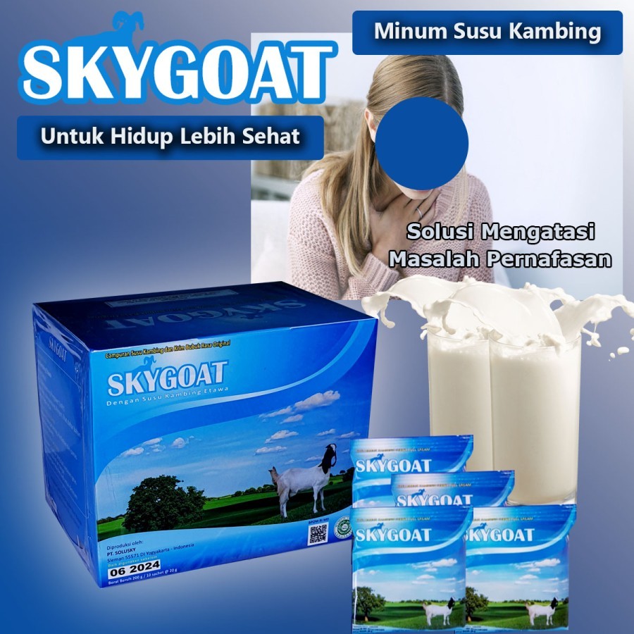 

Susu Kambing Etawa Bubuk Original SKYGOAT 1 Box isi 10 Sachet rasa Vanila