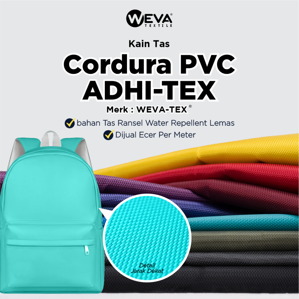 KAIN TAS CORDURA ADHITEX PVC BAHAN TAS/ RANSEL/ SOFA/ JOK/ KURSI  LIPAT TAHAN AIR