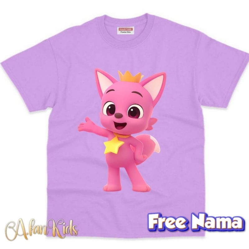 baju pinkfong kaos anak
