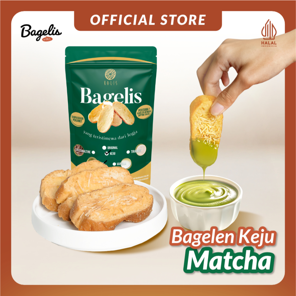 

BAGELIS KEJU Cocol Matcha | Roti Kering Bagelen Cheese | Kue Kering Bagelan 160g