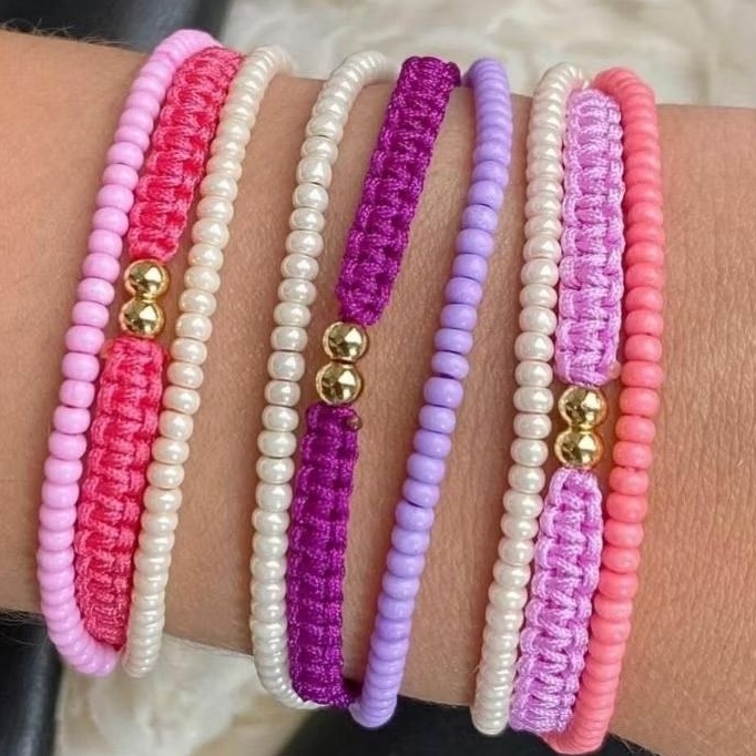 gelang tali kur rajut premium/gelang tali kur warna/bangle tali kur/bangle terkini