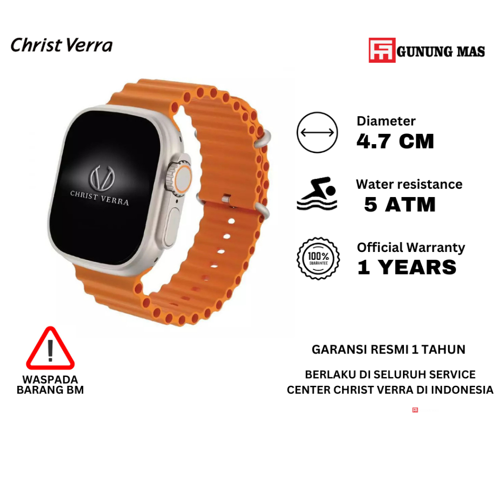 CHRIST VERRA Smartwatch Pria  CV BEYOND 5 original 100%
