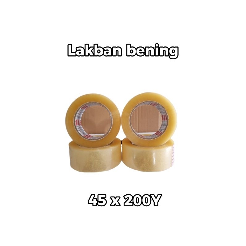 

LAKBAN BENING 45MM X 200YARD | Lakban Bening jumbo | Lakban jumbo 200 yard | Lakban Bening