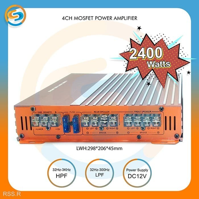 AMPLI 4CH MOSFET POWER AMPLIFIER 4 CHANNEL RSS R