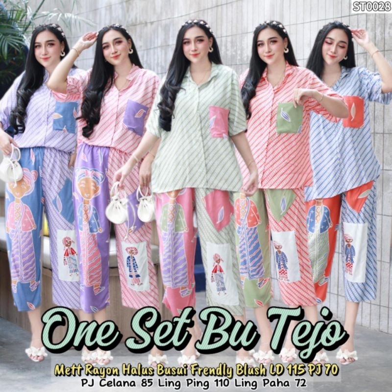 Oneset Bu Tejo//One Set Printing//Setcel Tejo by Jessa//Oneset Pastel//Daster Batik Premium//Daster 