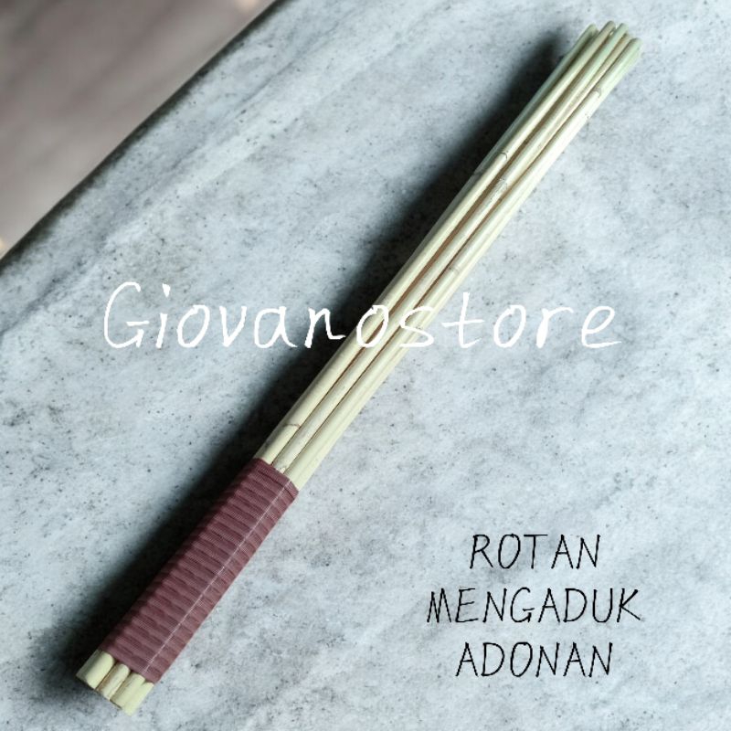 ROTAN ADUKAN MARTABAK / 1 IKAT 10 BATANG / ROTAN MARTABAK MANIS / ROTAN PENGADUK MARTABAK / ALAT ADU