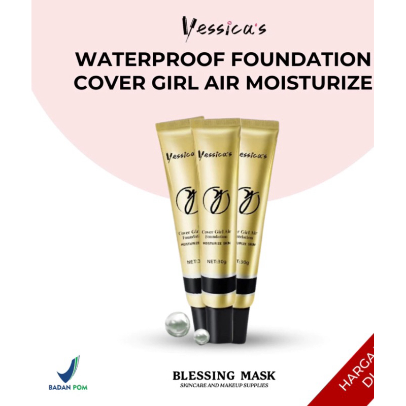 ready Yessica Waterproof Foundation Cover Girl Air Moisturize skin 30gr Yessica's Foundation