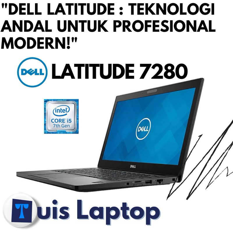 LAPTOP DELL CORE i5 7280 RAM 8GB SSD 256GB ORIGINAL BERGARANSI