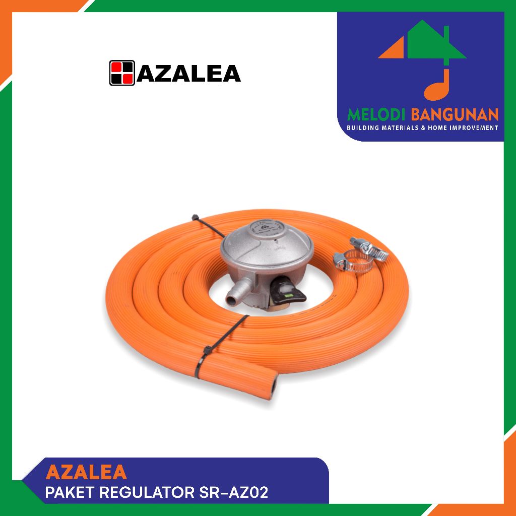 Azalea - Paket Selang Regulator Kompor Gas Tekanan Rendah Sr-Az02 Sraz02