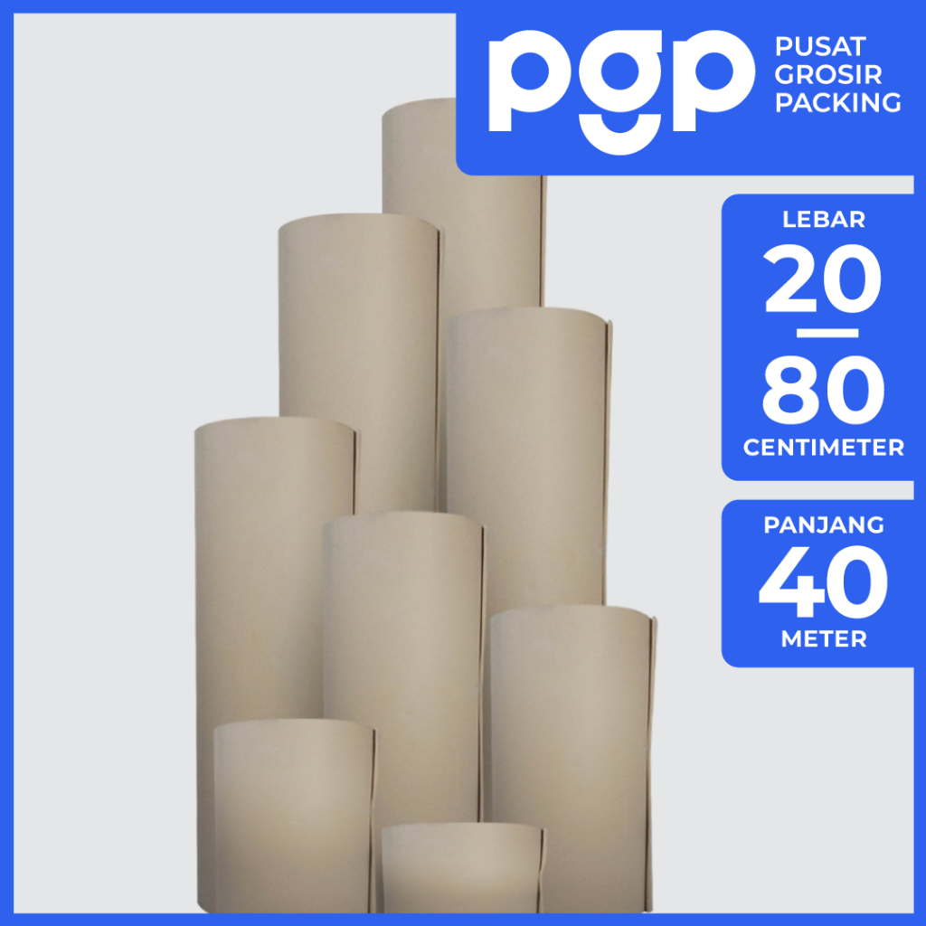 

Single Face Roll | Corrugated Roll Aneka Ukuran 20-80 CM x 40 M - Karton Lembar Untuk Packing
