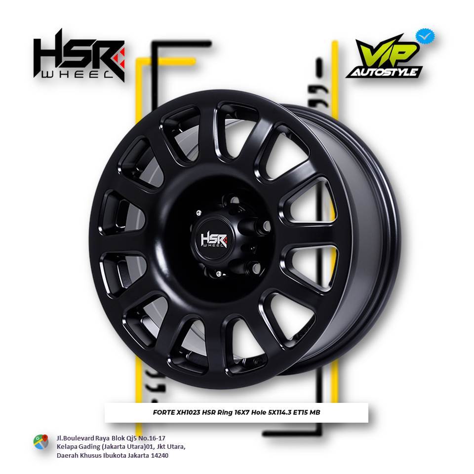 HSR FORTE R16 - Velg Mobil Terios, Rush, Creta, Biante Ring 16 - Toko HSR Jakarta Utara