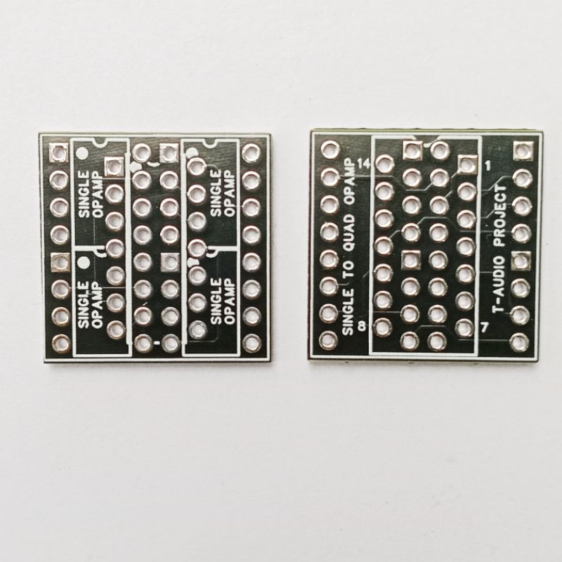 T-Audio Single to Quad Opamp Op amp IC Adapter DIY NE5534 OPA1611A OP27 OP37 Etc