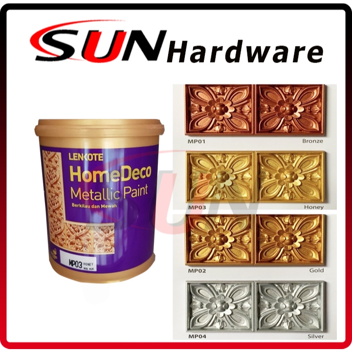 Cat Tembok Homedeco Metallik Lenkote Homedeco 1 kg Besi Kayu Lis Gypsum Grc Dinding