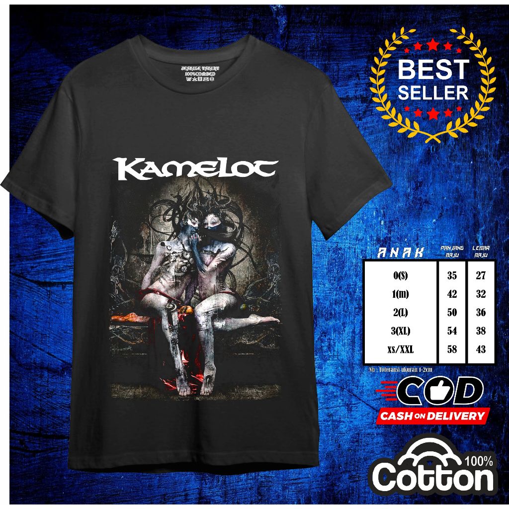Kaos Metal / Baju metal band kamelot- Private Judgment Day / T shirt Metal / Kaos Band / Tshirt Band