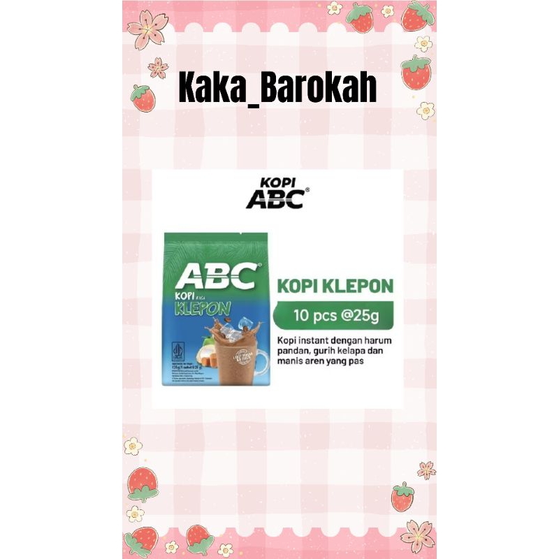 

Kopi ABC klepon isi 10 pcs