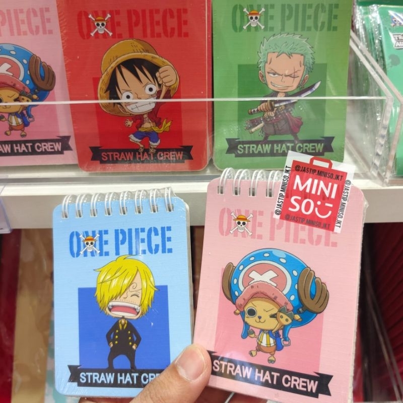 

MINISO x ONEPIECE Memo Book / Spiral Notebook ONEPIECE CLASSIC Collection (sz.7.5x10.2cm) CHOPPER / SANJI / ZORO / LUFFY