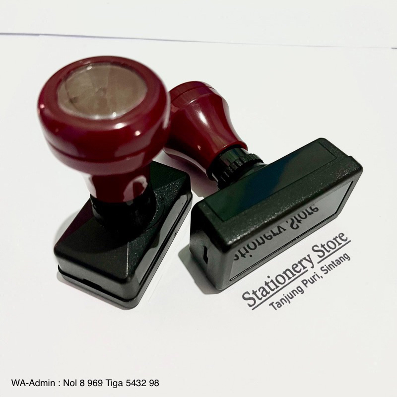 Stempel Flash Cap Otomatis Nama dan Alamat Toko