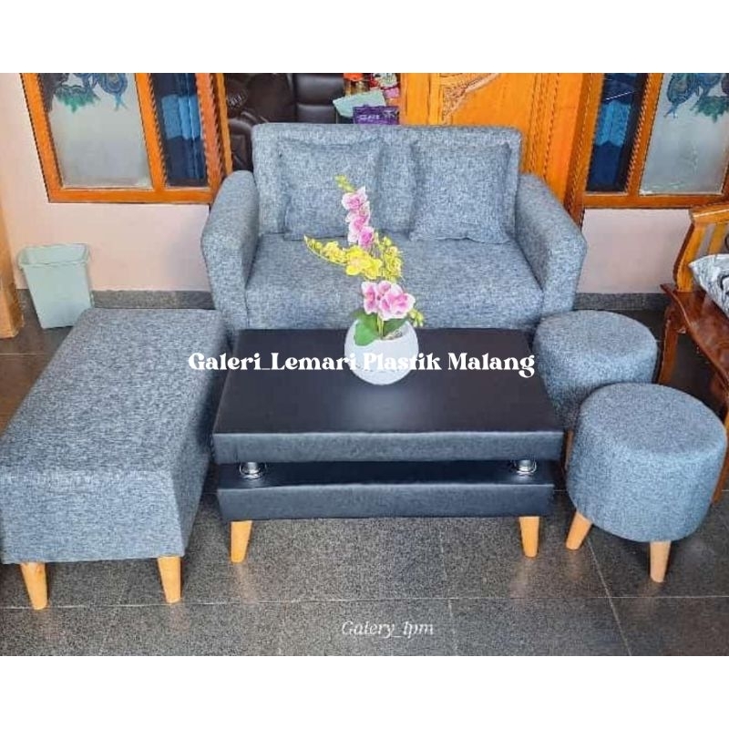 Sofa Retro kaki panjang