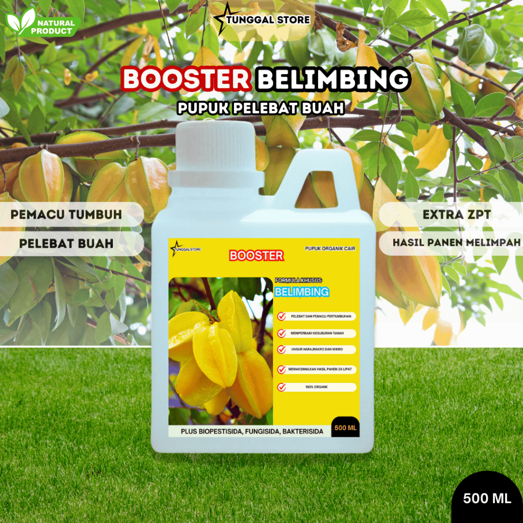 Booster Cair Tanaman Buah Belimbing, Pupuk Pelebat Buah Belimbing,Pupuk Perangsang Pembuahan