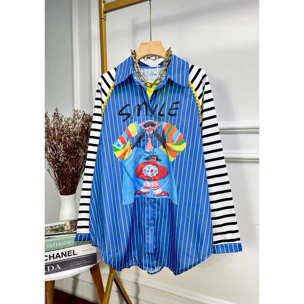 [LaVaylin] LV028 Baju Kemeja Oversize Atasan Wanita Casual Premium Fashion Modern Terbaru