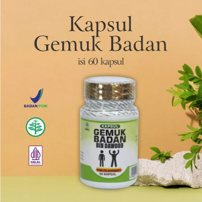 Kapsul Gemuk Badan isi 60 kapsul - Bin Dawood halal original Bpom