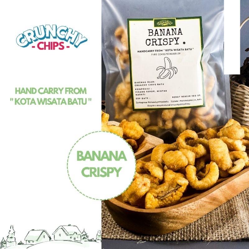 

Banana Crispy ( Rambak Pisang ) Kemasan 200 Gr Oleh - Oleh Khas KOTA WISATA BATU