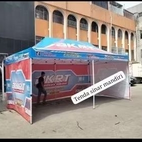 tenda lipat paddock 3x6 + 3 sisi baranding