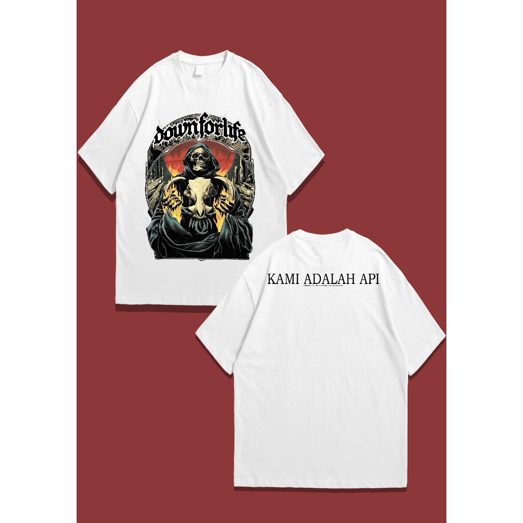 KAOS BAND DOWN FOR LIFE KAMI ADALAH API | Kaos Band Metal Hitam