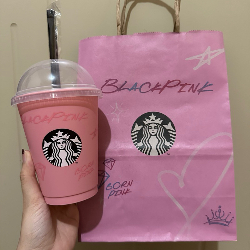 NEW Tumbler Starbucks x Blackpink Reusable Cup Limited Edition Original Starbucks Tumbler