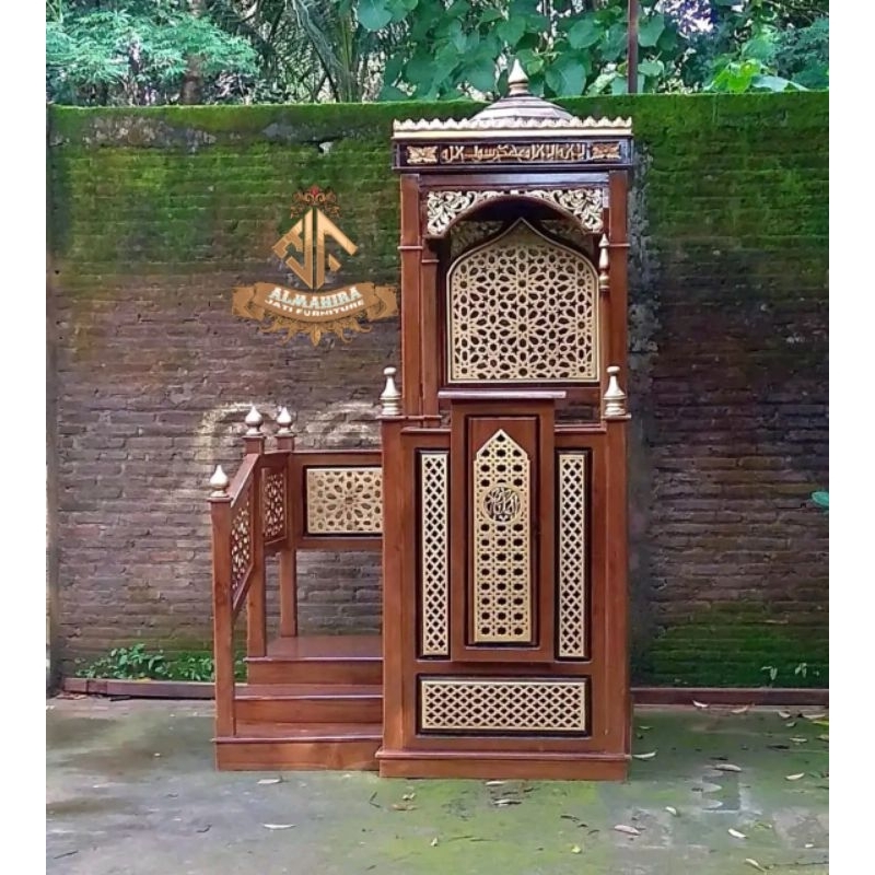 MIMBAR MASJID TINGKAT JATI || MIMBAR MASJID || MIMBAR MASJID UKIR JATI || MIMBAR MASJID KAYU JATI MI