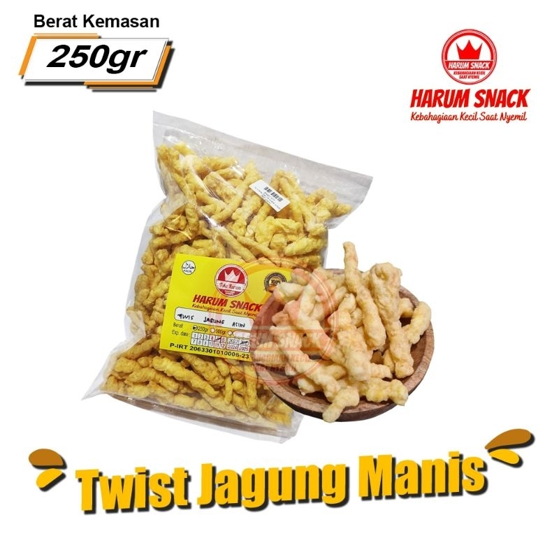 

TWIST JAGUNG ASIN 250 gram [Harum Snack Official] SNACK KILOAN CAMILAN CEMILAN GURIH ASIN