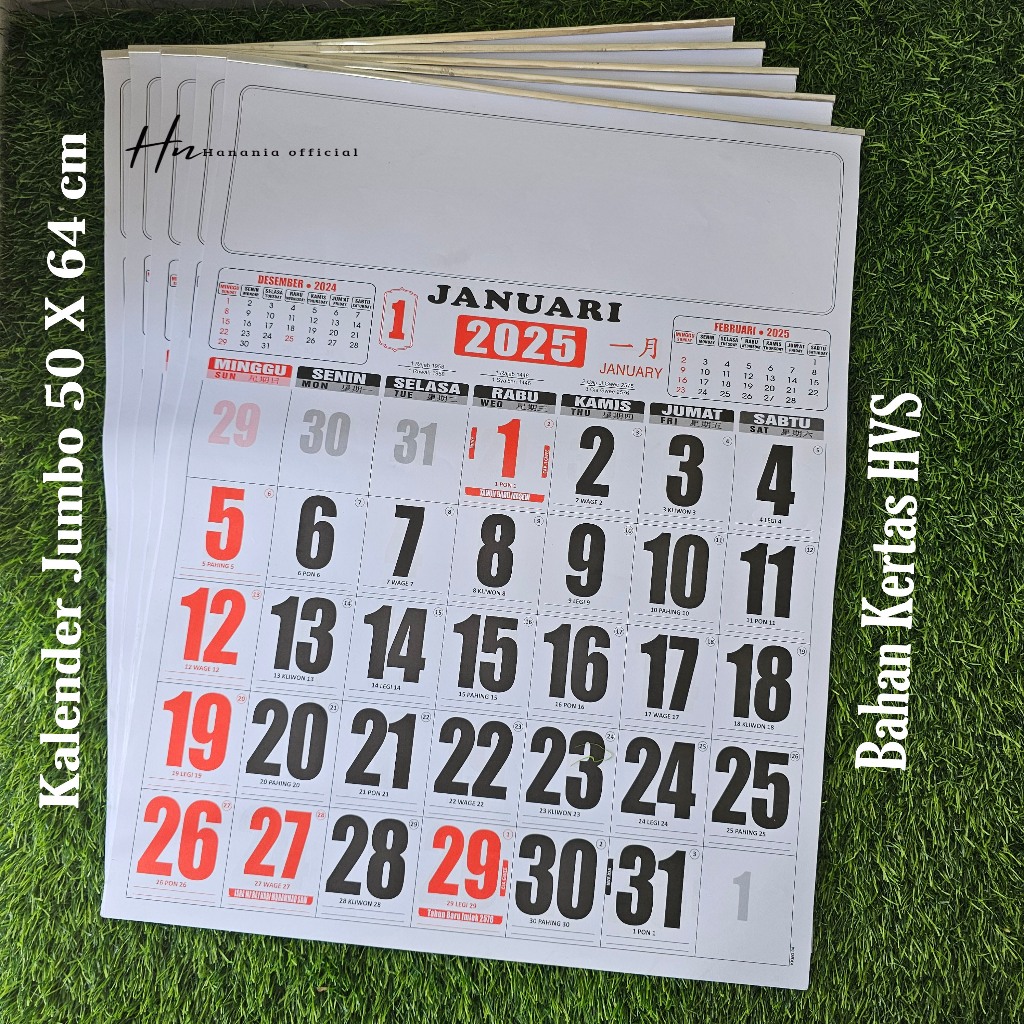 

KALENDER KERJA JUMBO/ KALENDER DINDING BESAR TAHUN 2025 TERBARU