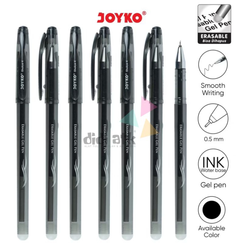 

Erasable Gel Pen Joyko GP-332 Shokyo 4 Pulpen Bisa Dihapus 0.5mm Warna Hitam 1 Pcs