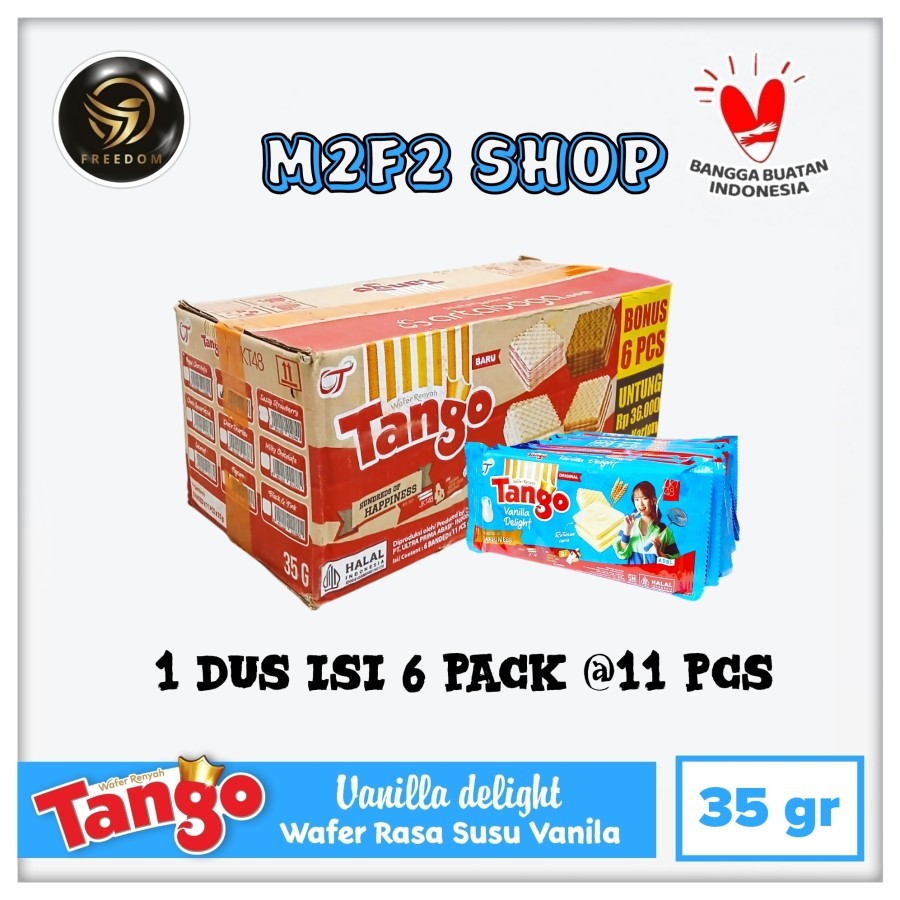 

Tango Wafer Vanilla Delight BITE SIZE | Krim Susu Vanila - 35 gr (Kemasan Karton)