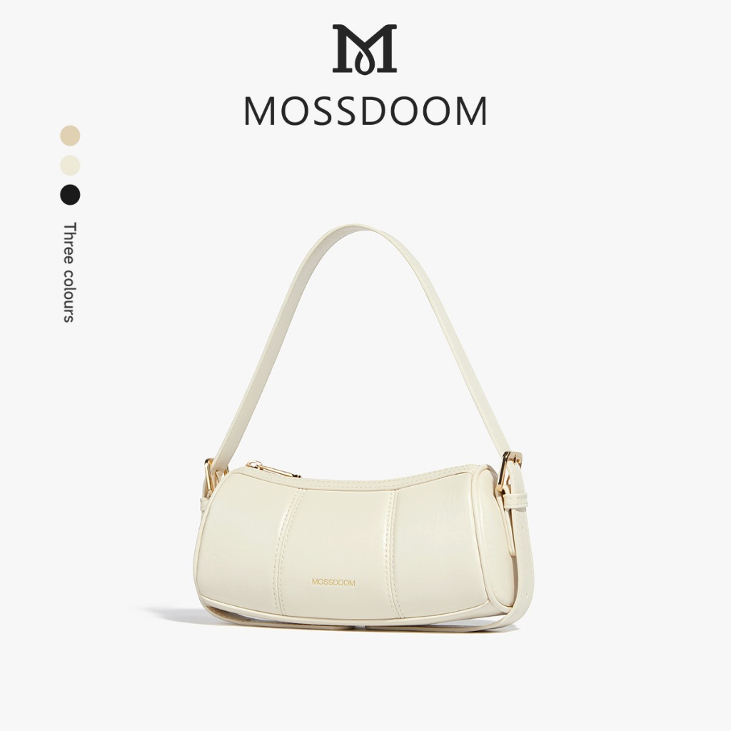 MOSSDOOM Tas Bahu Greta Bag Yang Eegan Dan Ringkas Tas Wanita Dengan Desain Garis Vertikal Sederhana