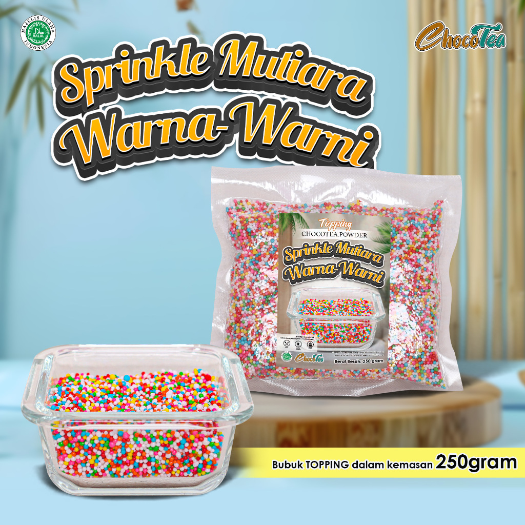 

SPRINKLE MUTIARA WARNA WARNI 250 GR / SPRINKLE RAINBOW