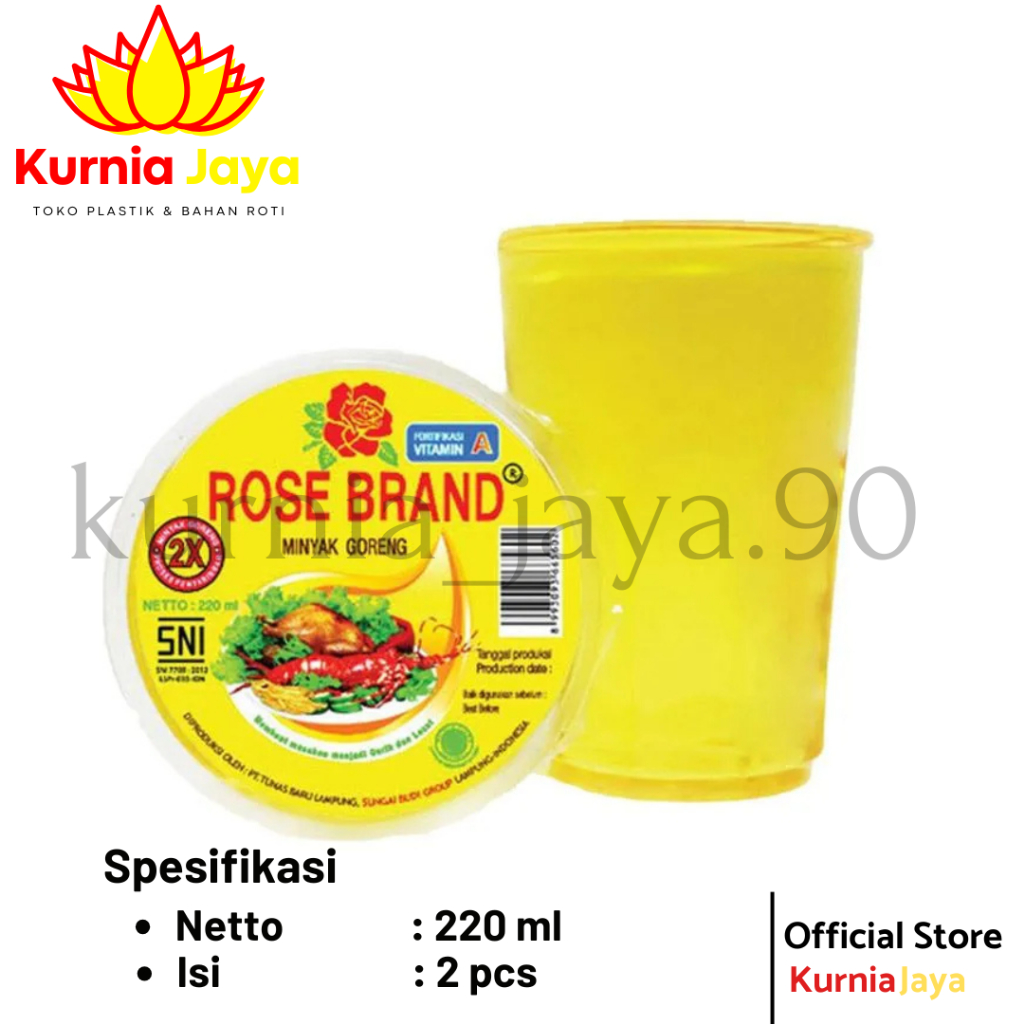 

[ ROSE BRAND ] Minyak Goreng 220ml, 2pcs