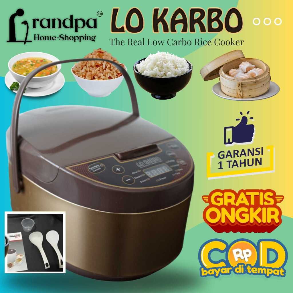 PROMO Lo Karbo Rice Cooker Rendah Gula Rendah Kalori Penanak Nasi Kesehatan