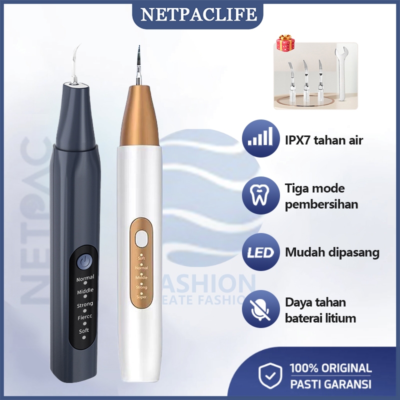 NETPAC Dental Scaling Alat Pembersih Karang Gigi Sonic Elektrik Smart Ultrasonic Scaling Alat Pember