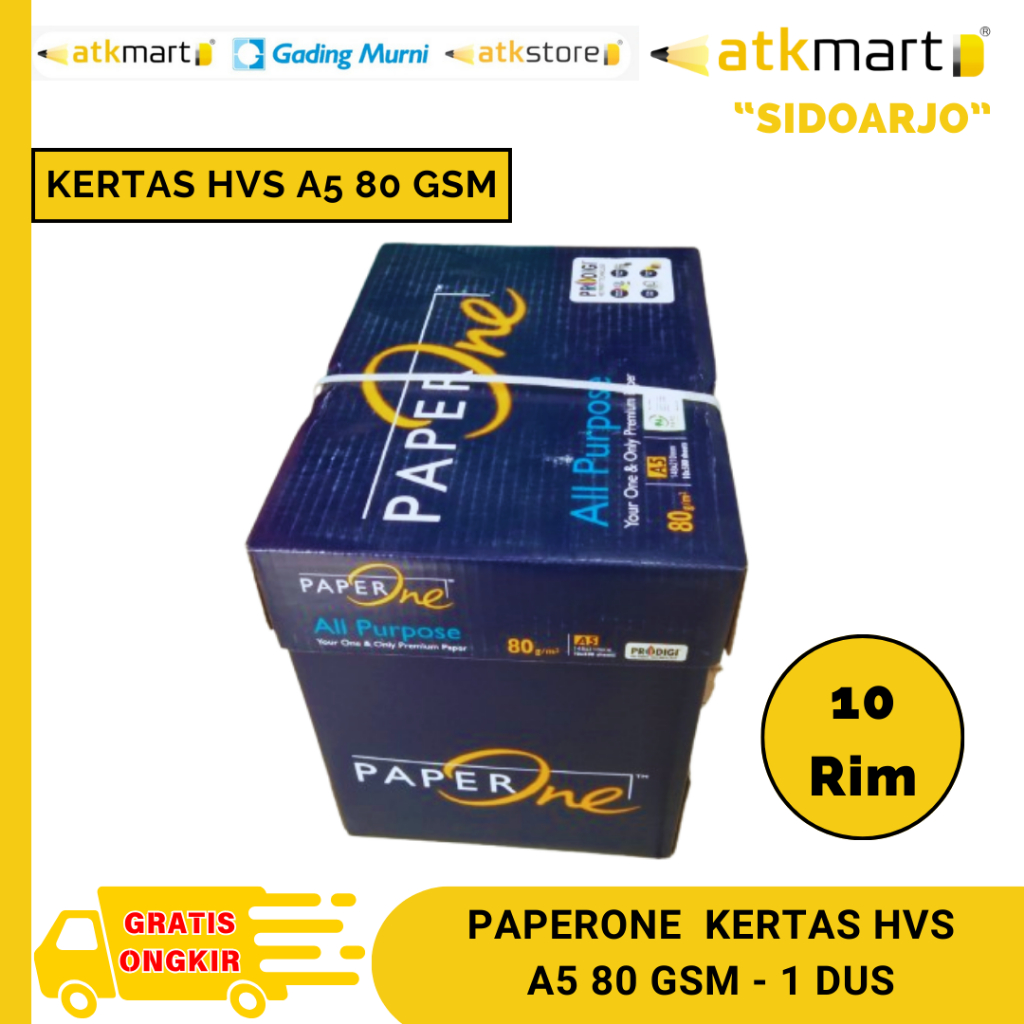 

Paperone Kertas HVS A5 80 Gsm - 1 dus